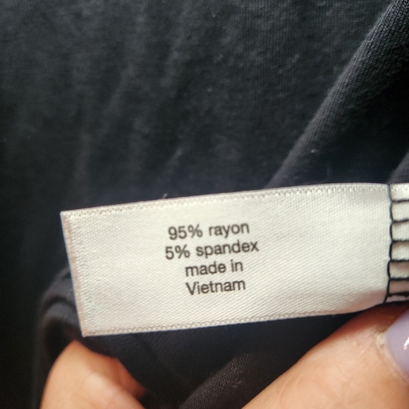 Lane Bryant Womens Top 18/20 Rich Black Long Sleeve Wardrobe Layering EUC Soft - Picture 3 of 6